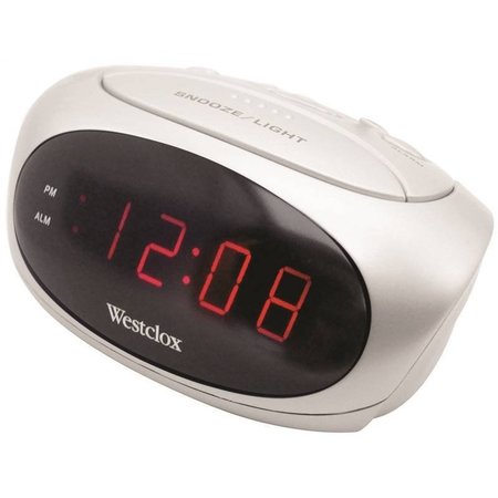 WESTCLOX Clock Alarm Led White .6In 70044B
